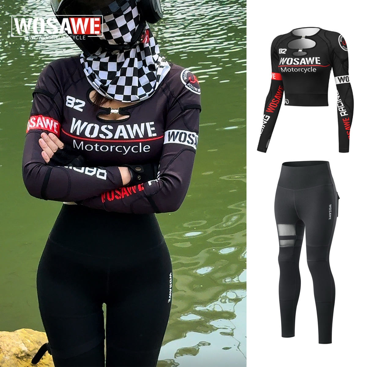 Motorcycle Gear For Woman - WOSAWE Summer Women Slim Motorcycle Jacket