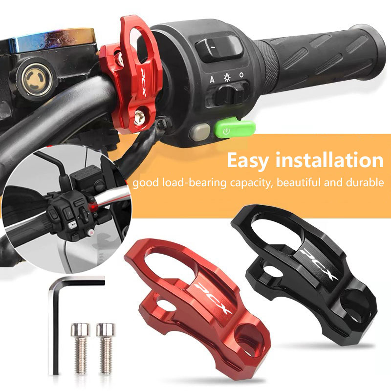 Motorcycle Gear Wall Mount - Universal 22mm Motorcycle Handlebar Hook Helmet