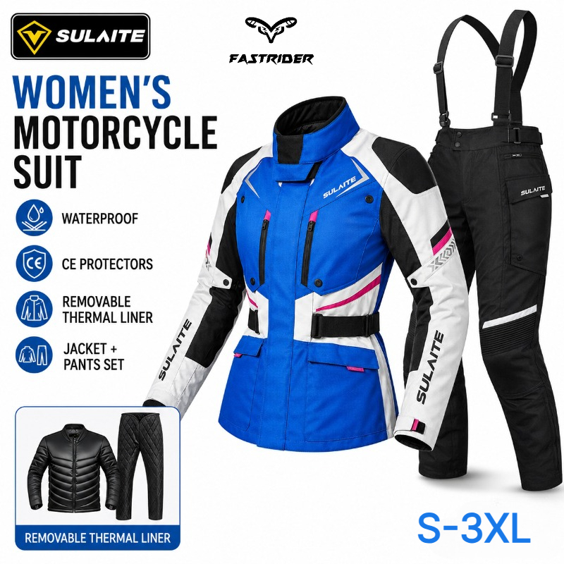 Motorcycle Gear For Woman - Women Motorcycle Riding Suit Winter Waterproof