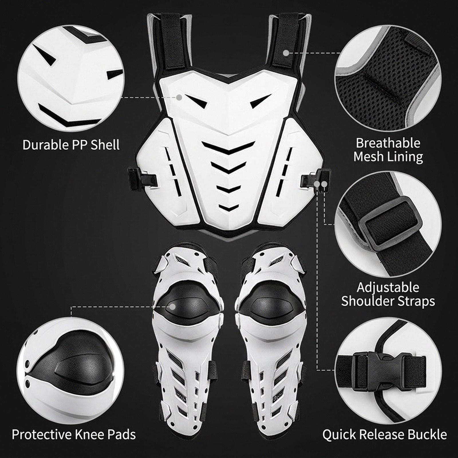 Ergonomic Chest Protector Knee - đánh giá và giá Motorcycle Gear For Woman